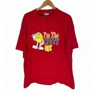C11-- Mens 2XL peanut M&M'S Vibrant Red T-Shirt